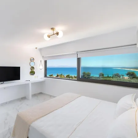 Villa Ouranos - Luxurius Modern Villa Pool, Close To The Beach Agios Ioannis  Exterior photo